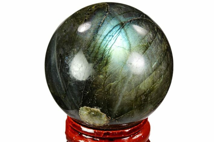 Flashy, Polished Labradorite Sphere - Great Color Play #105758